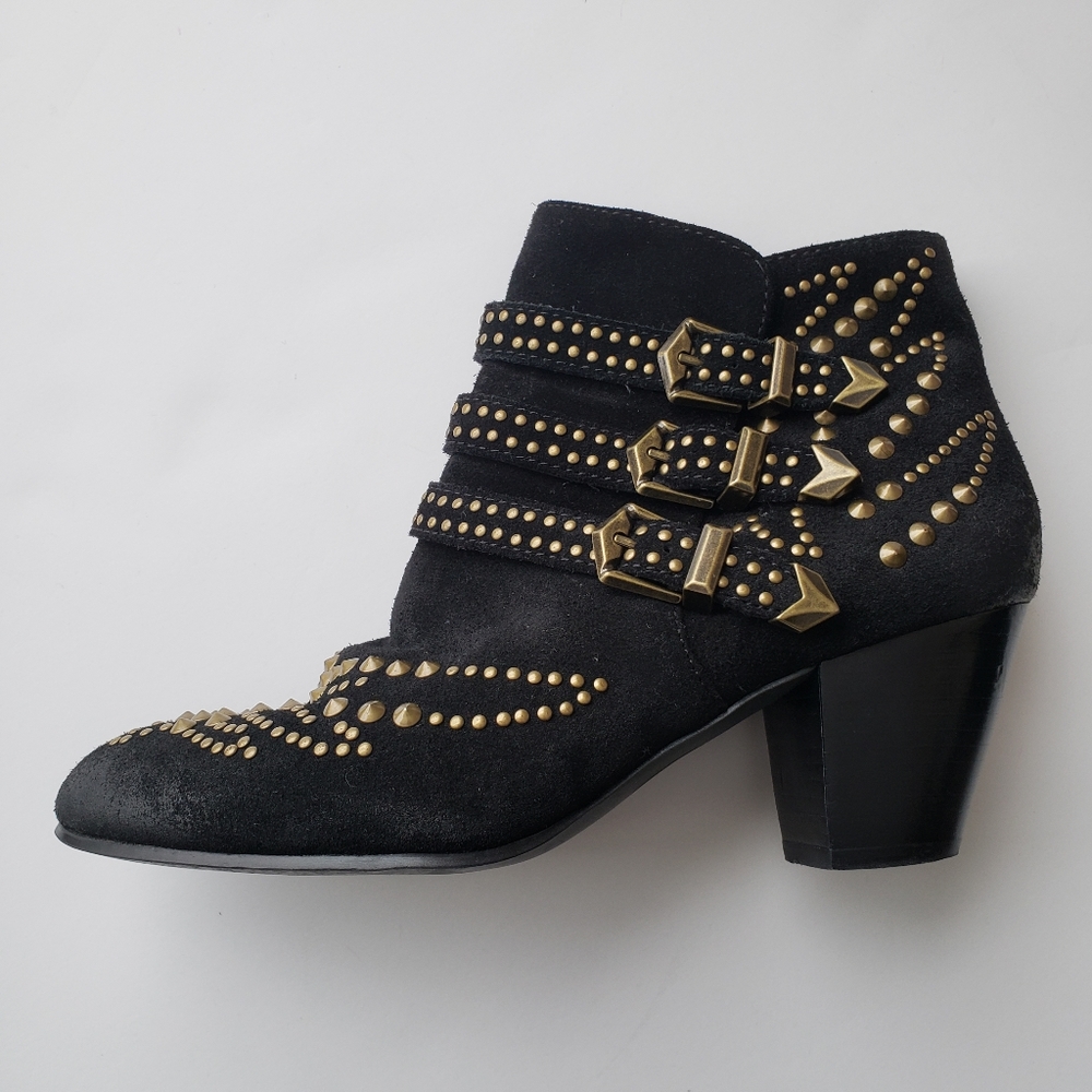 Ash Joyce Suede Studded Motif Booties Size 7 - Picture 2 of 12